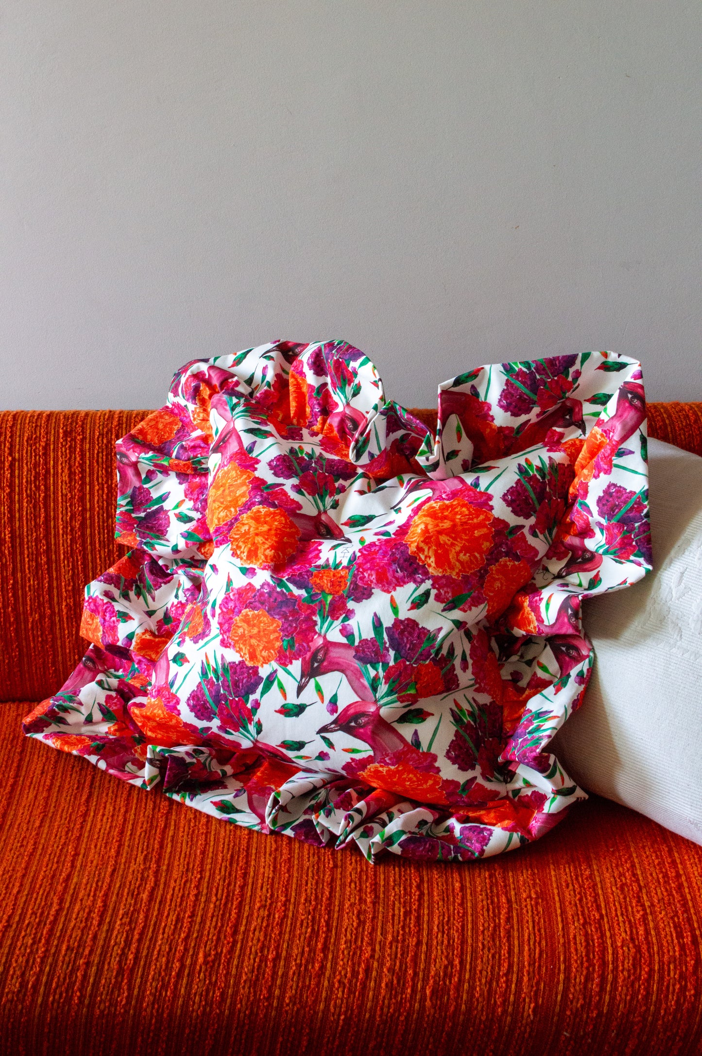 Decorative Pillow With Ruffles