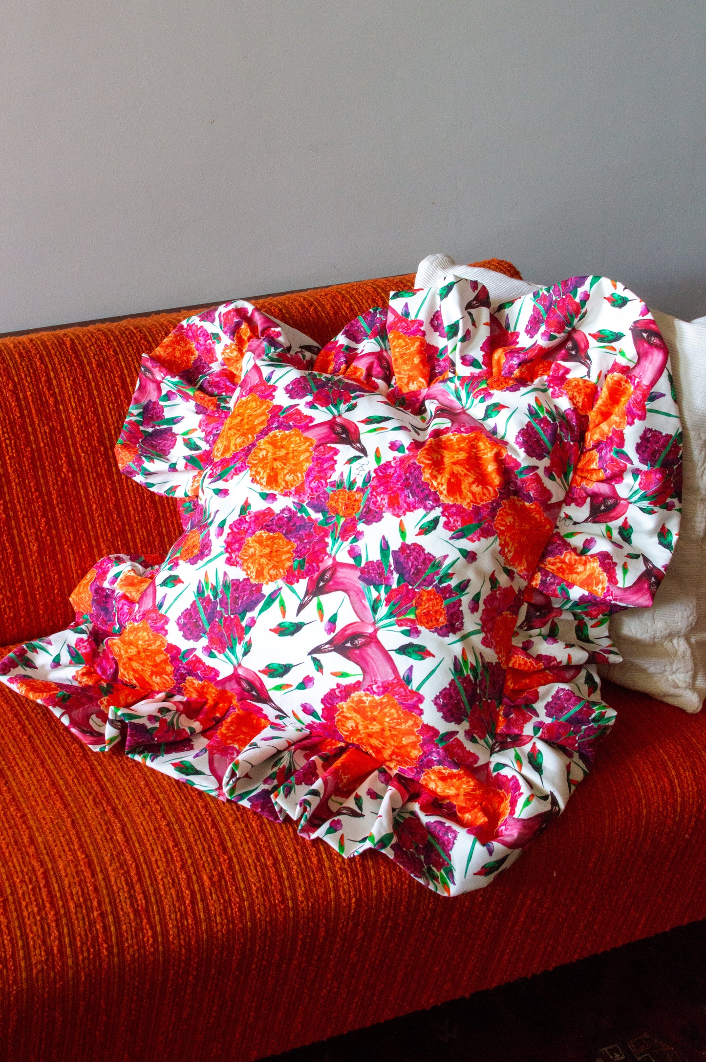 Decorative Pillow With Ruffles
