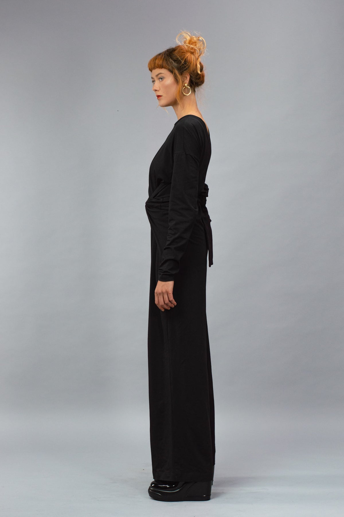 Morana black organic cotton jumpsuit 