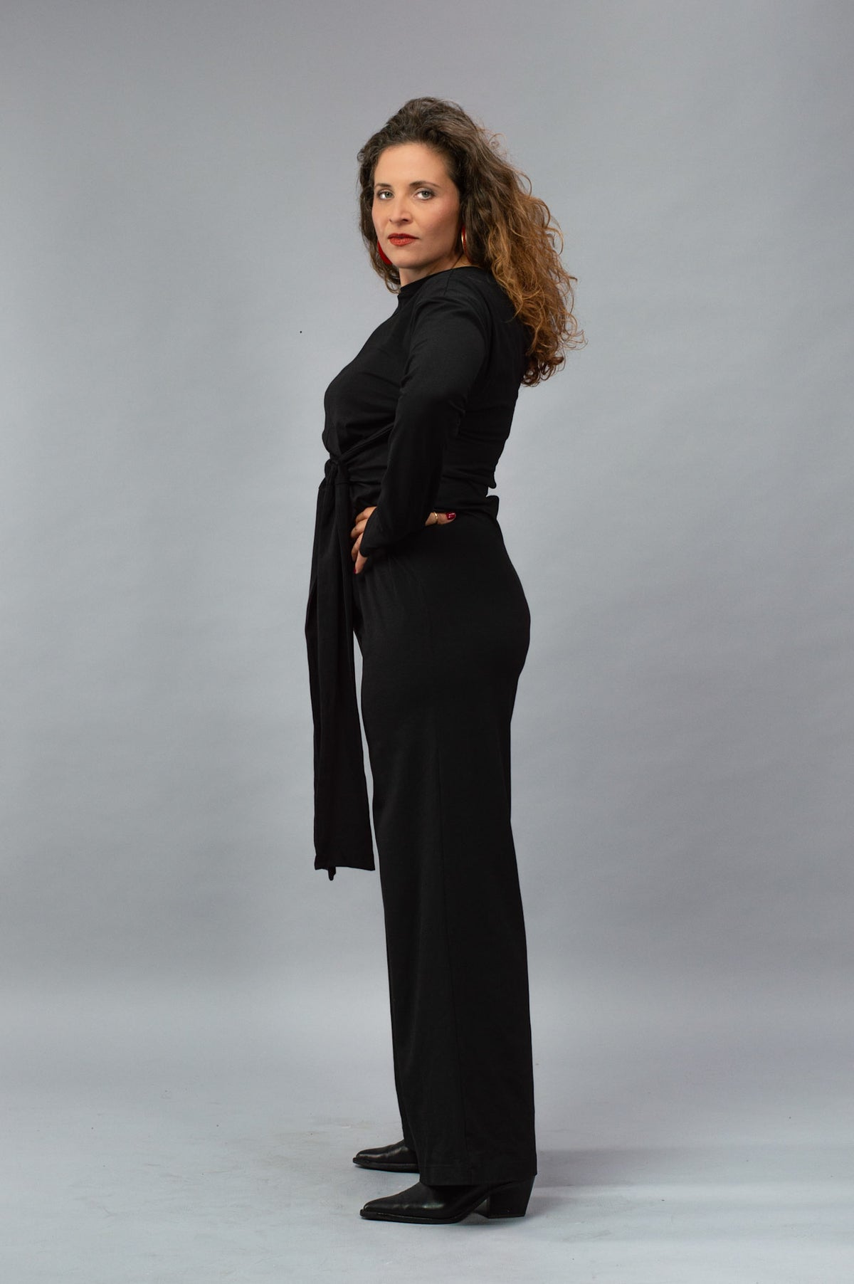 Morana black organic cotton jumpsuit 