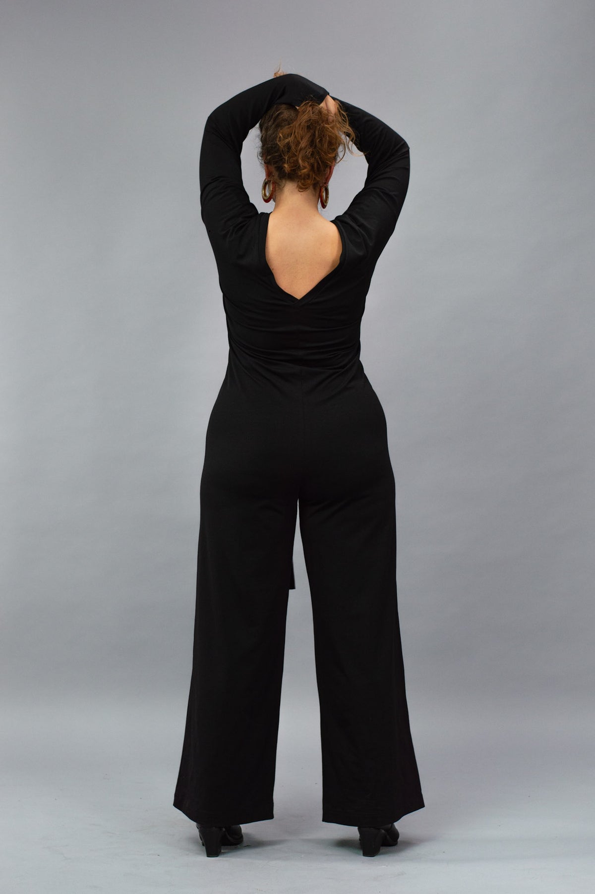 Morana black organic cotton jumpsuit 