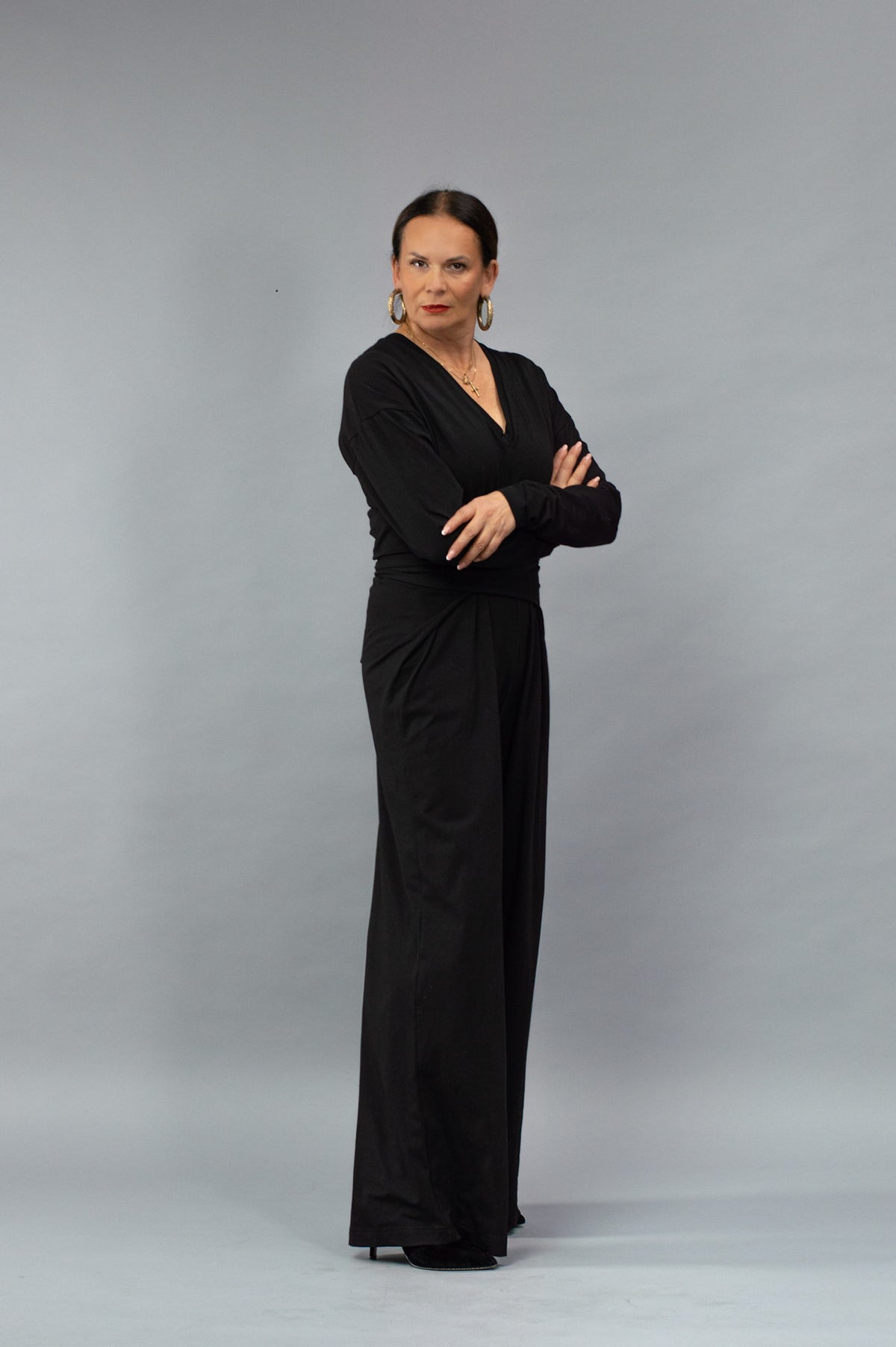 Morana black organic cotton jumpsuit 
