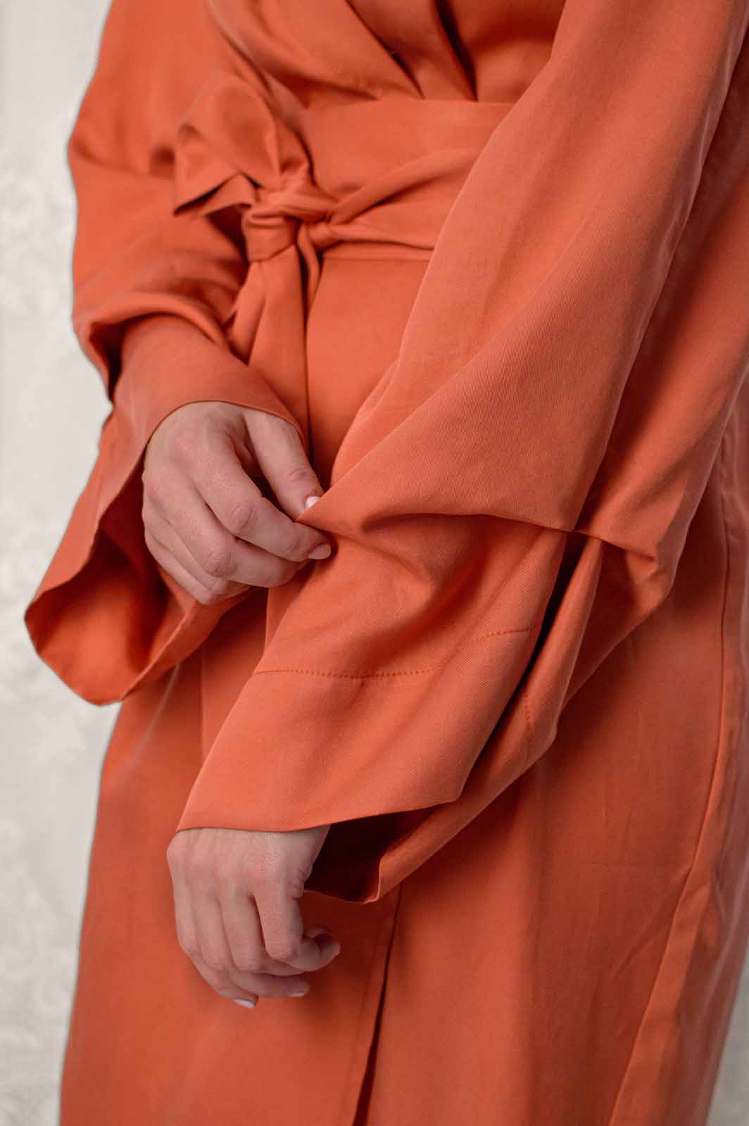 Oranžna kimono obleka Helena