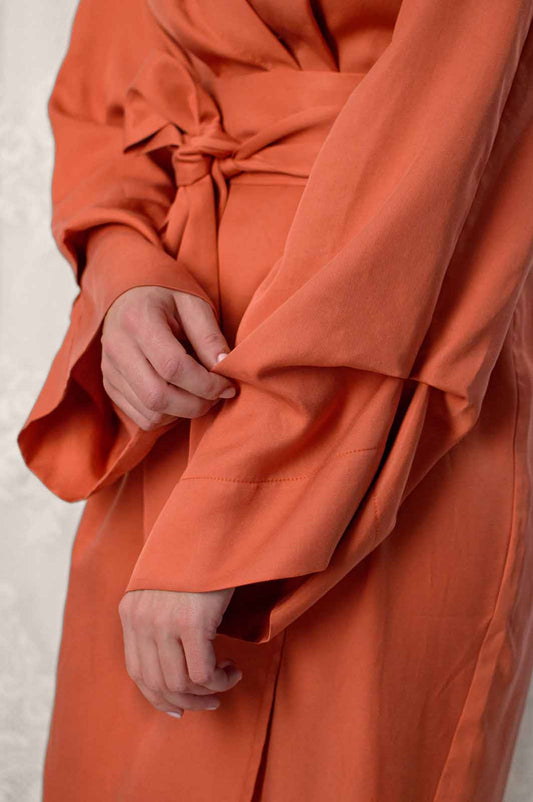Orange kimono dress Helena