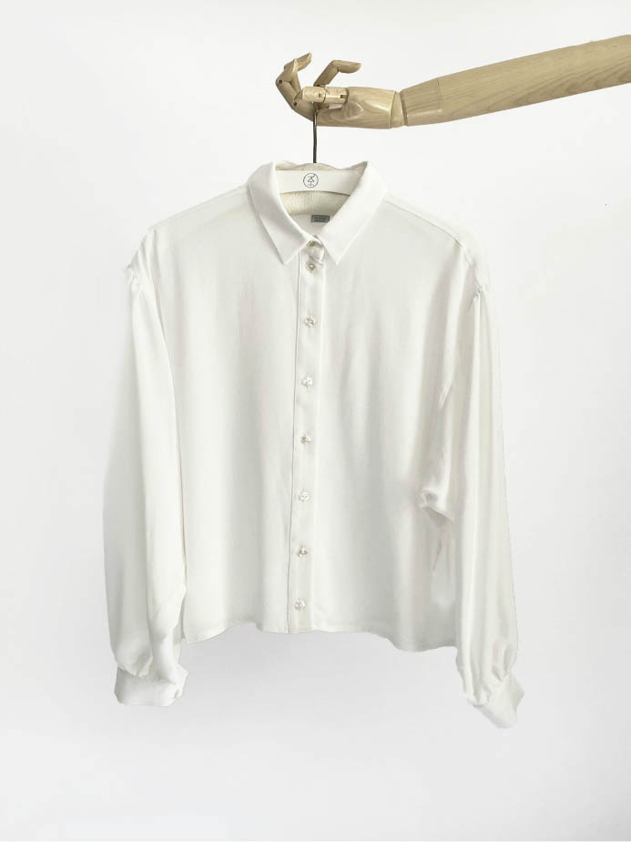 white puff sleeve ethnic blouse