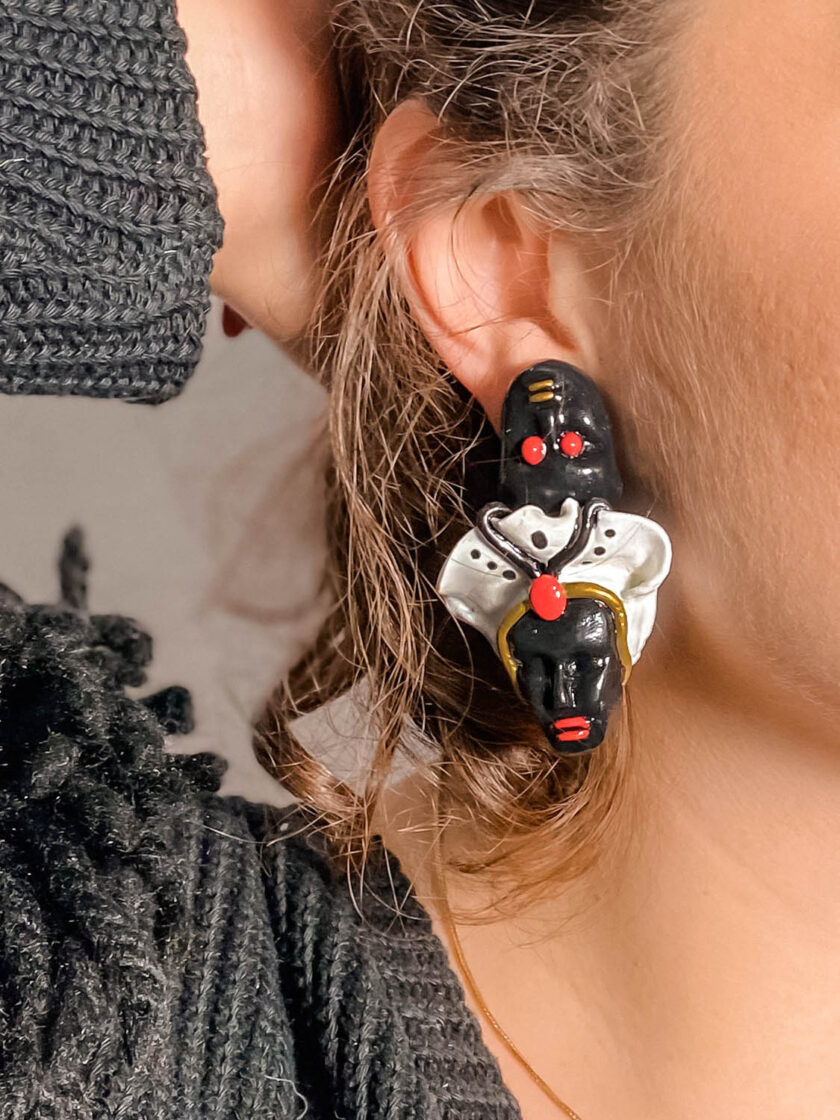 jkh clip on avantgarde earrings murncki