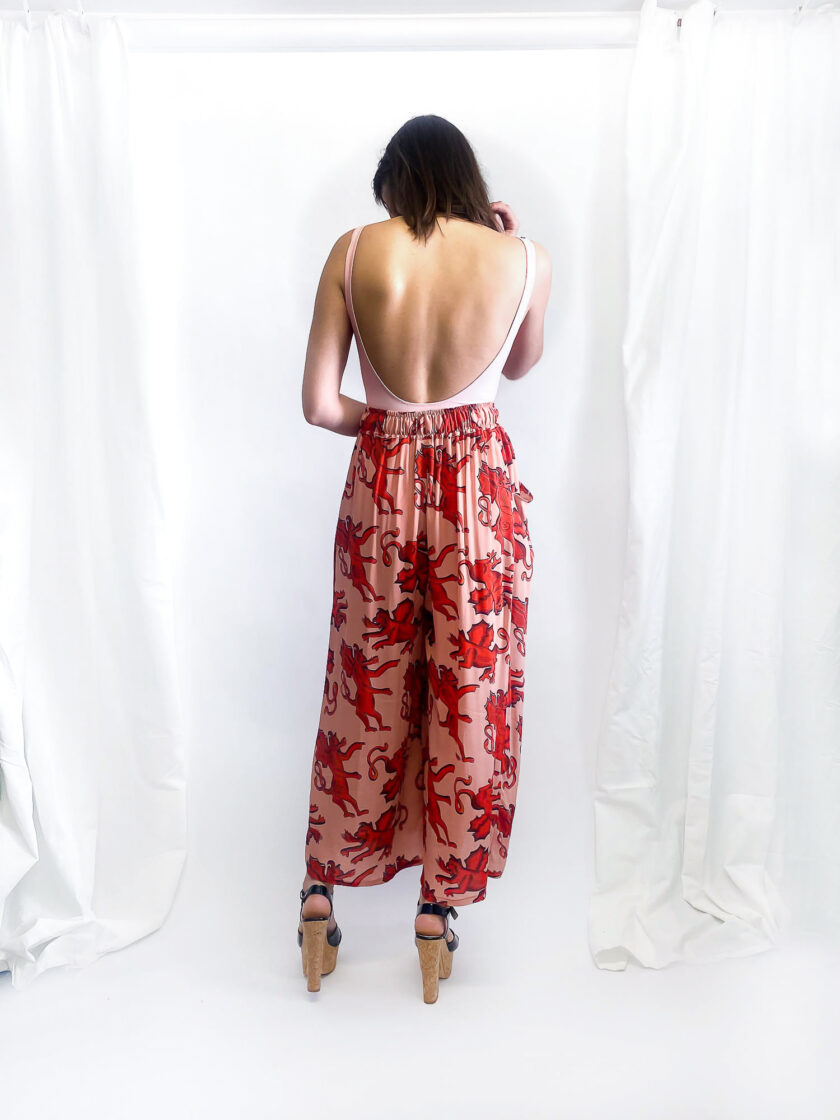 jkh allover print palazzo trousers