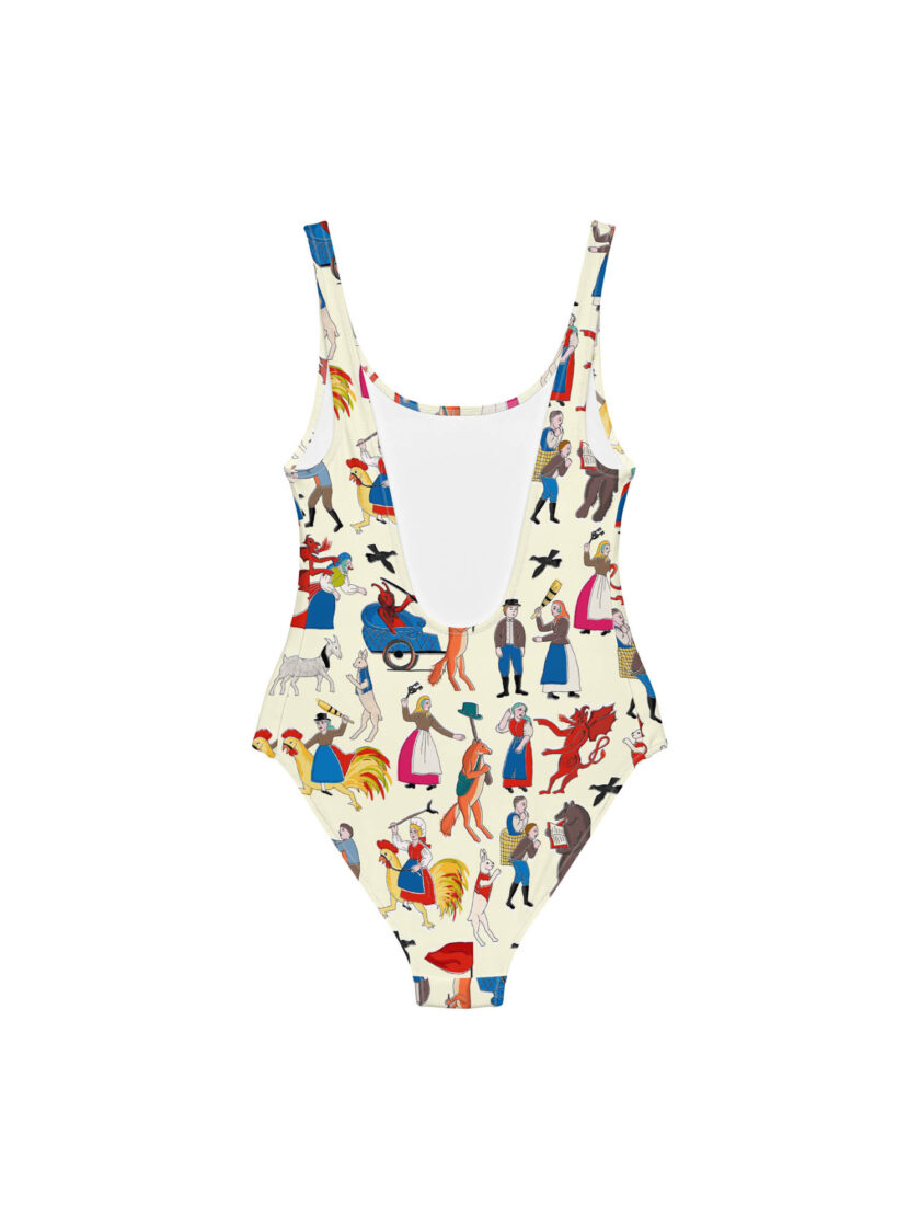 JKH allover print swimsuit one piece designer swimsuit kopalke slovenska moda