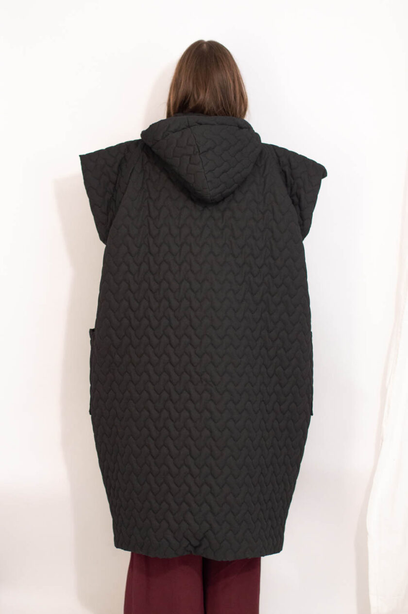 maxi vest with hood