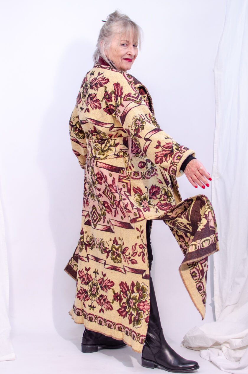 jkh identity artisanal tapestry long robe coat made in studio