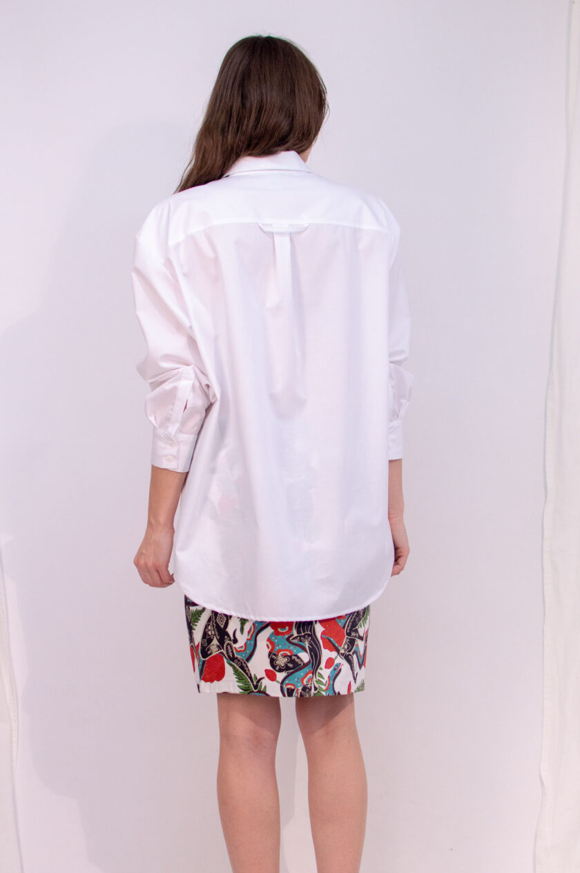 oversized cotton shirt with pockets