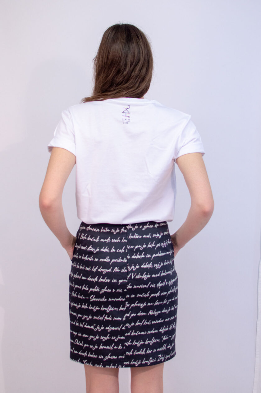mini cotton skirt with print