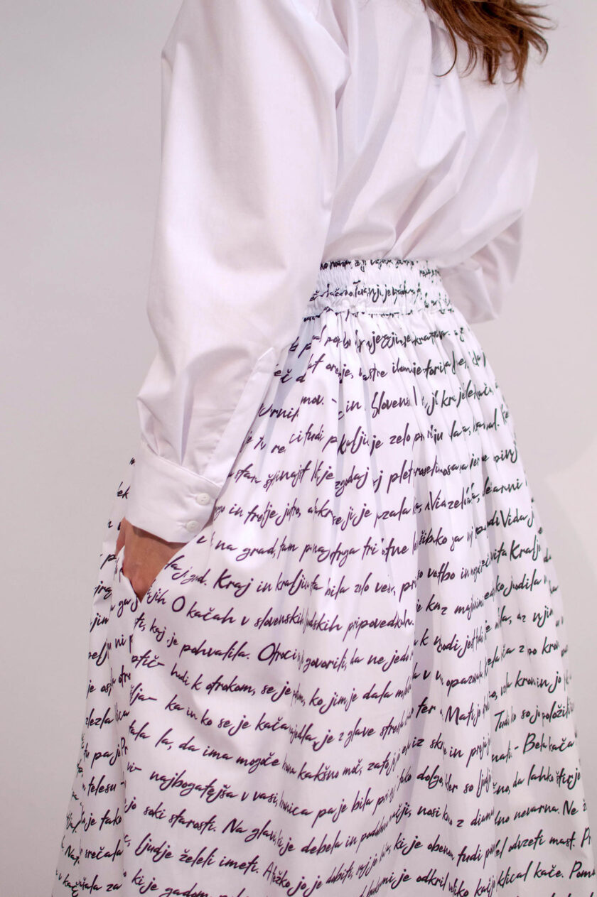 zero waste organic cotton skirt