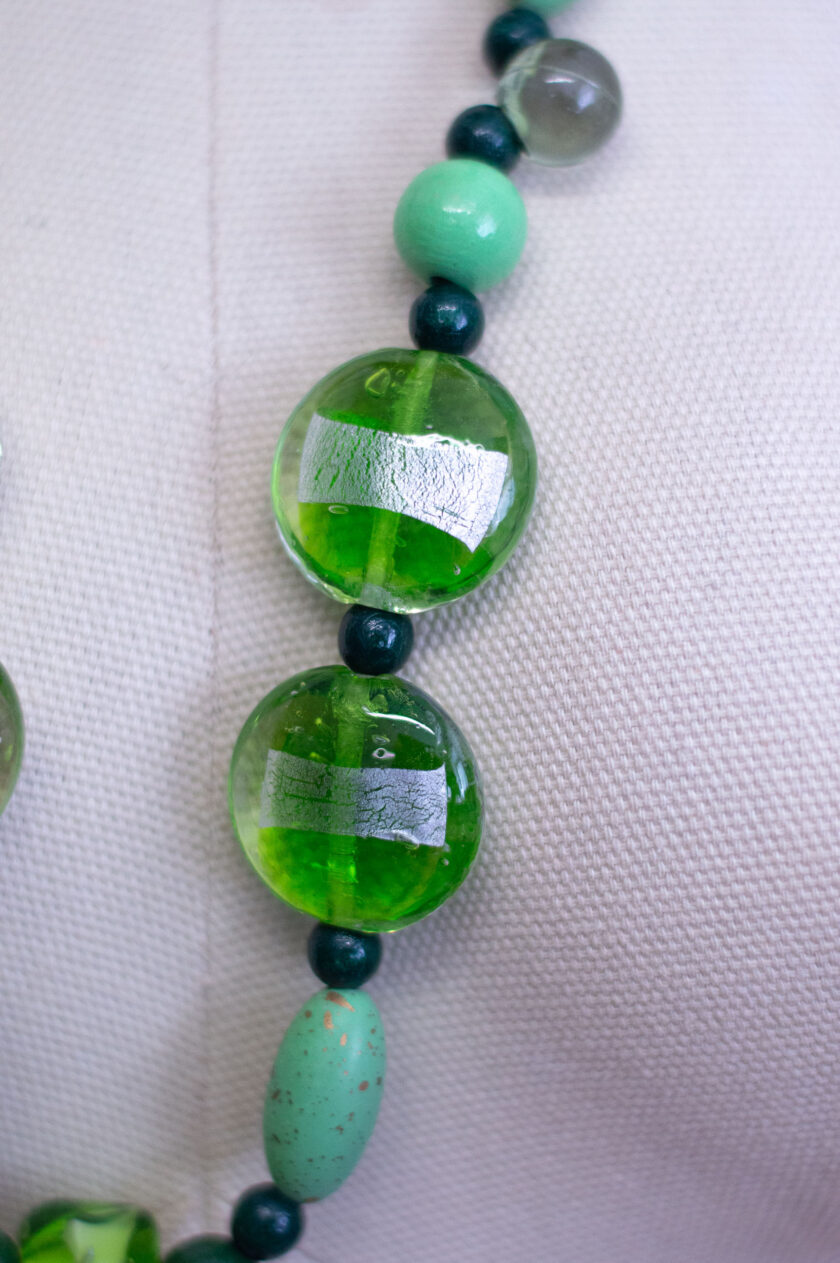 jkh identity long green necklace
