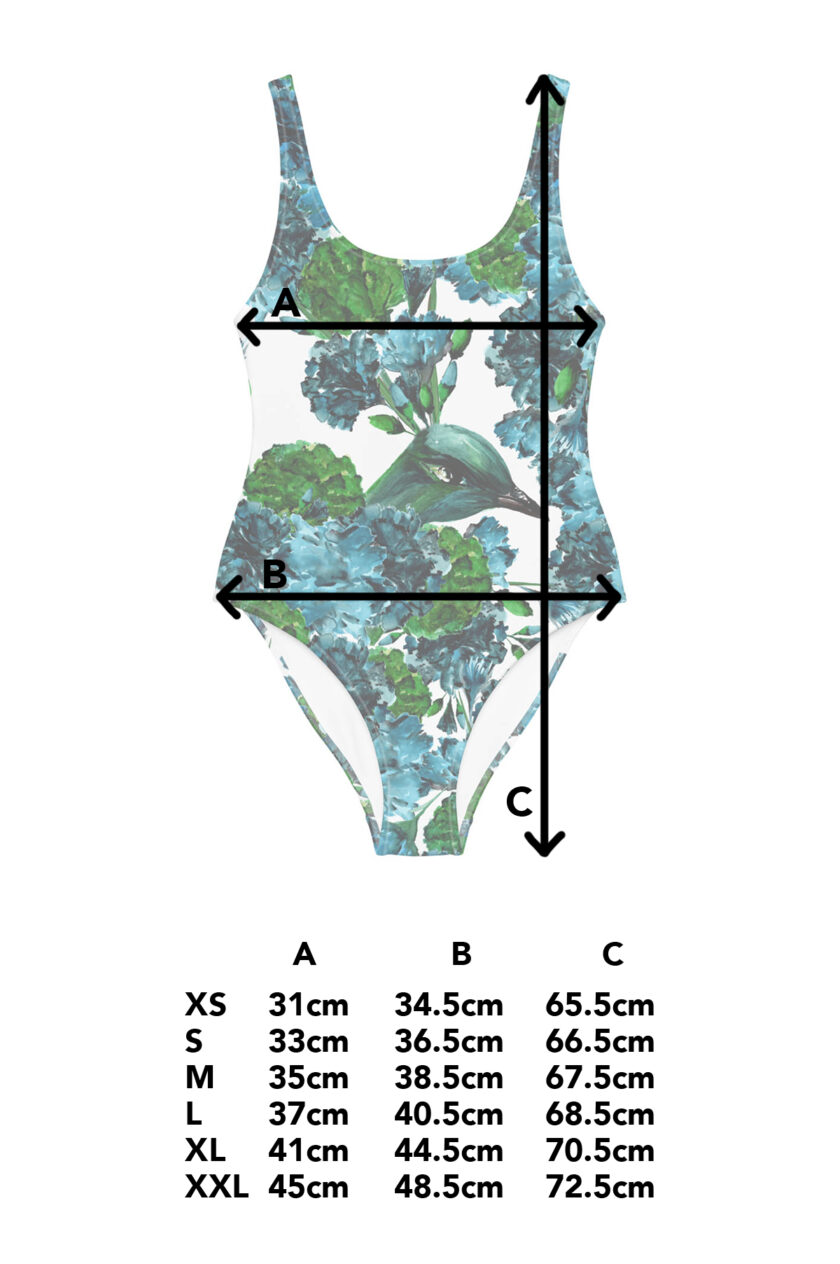 jkh identity all over printed swimsuit floral pattern