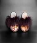 jkh identity tapestry fur slippers