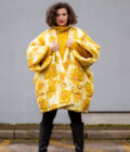 jkh identity yellow paisley puffer kimono