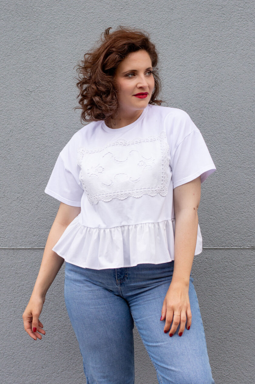 jkh identity SS25 artisanal lace top