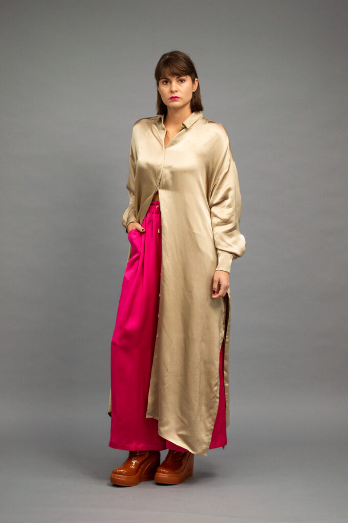 JKH identity liquid gold dress