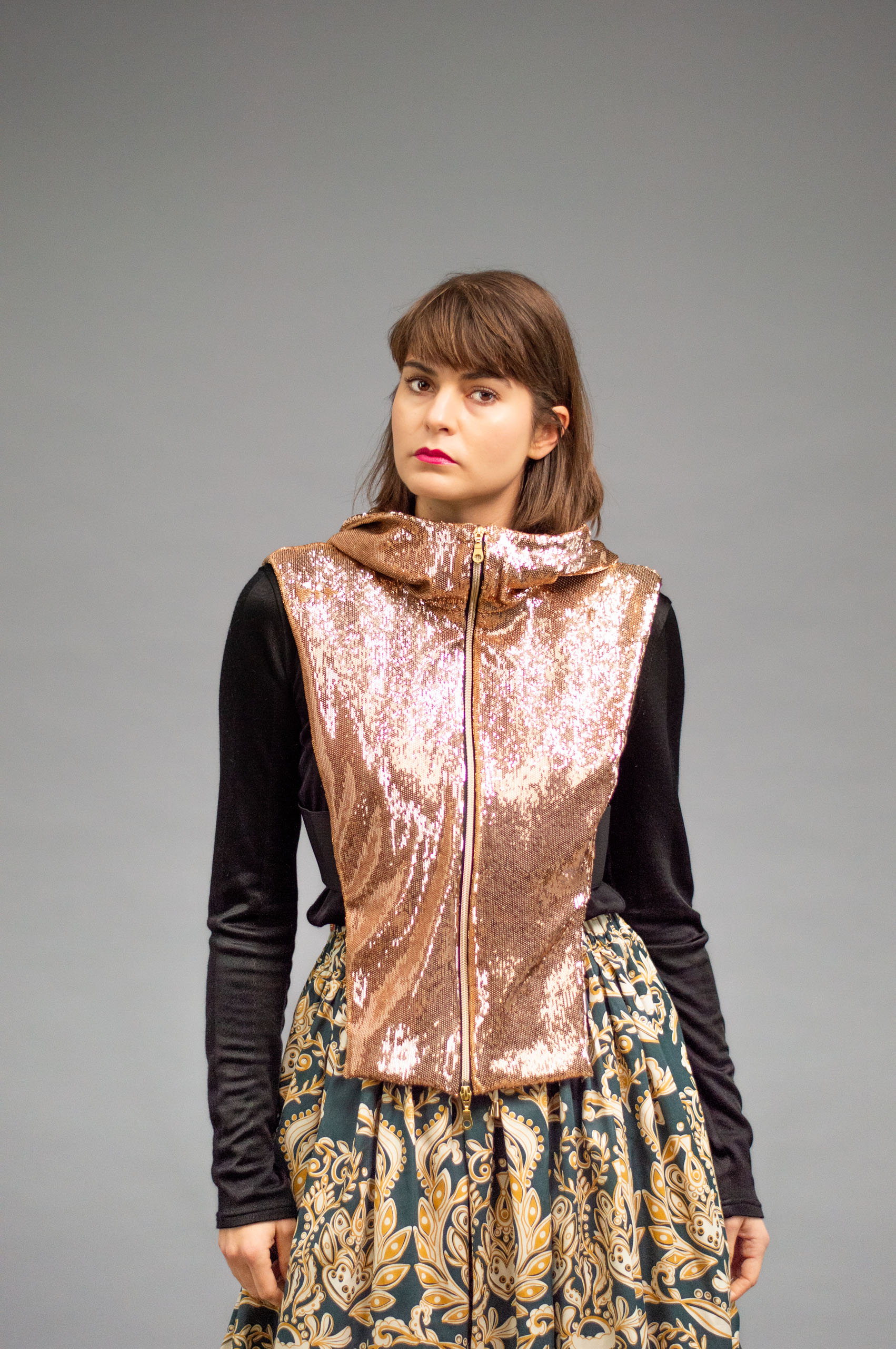 jkh-glitter-hoodvest-1 JKH identity hooded vest gold sequins