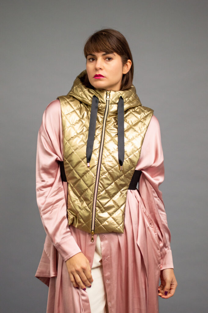 JKH identity gold hood vest