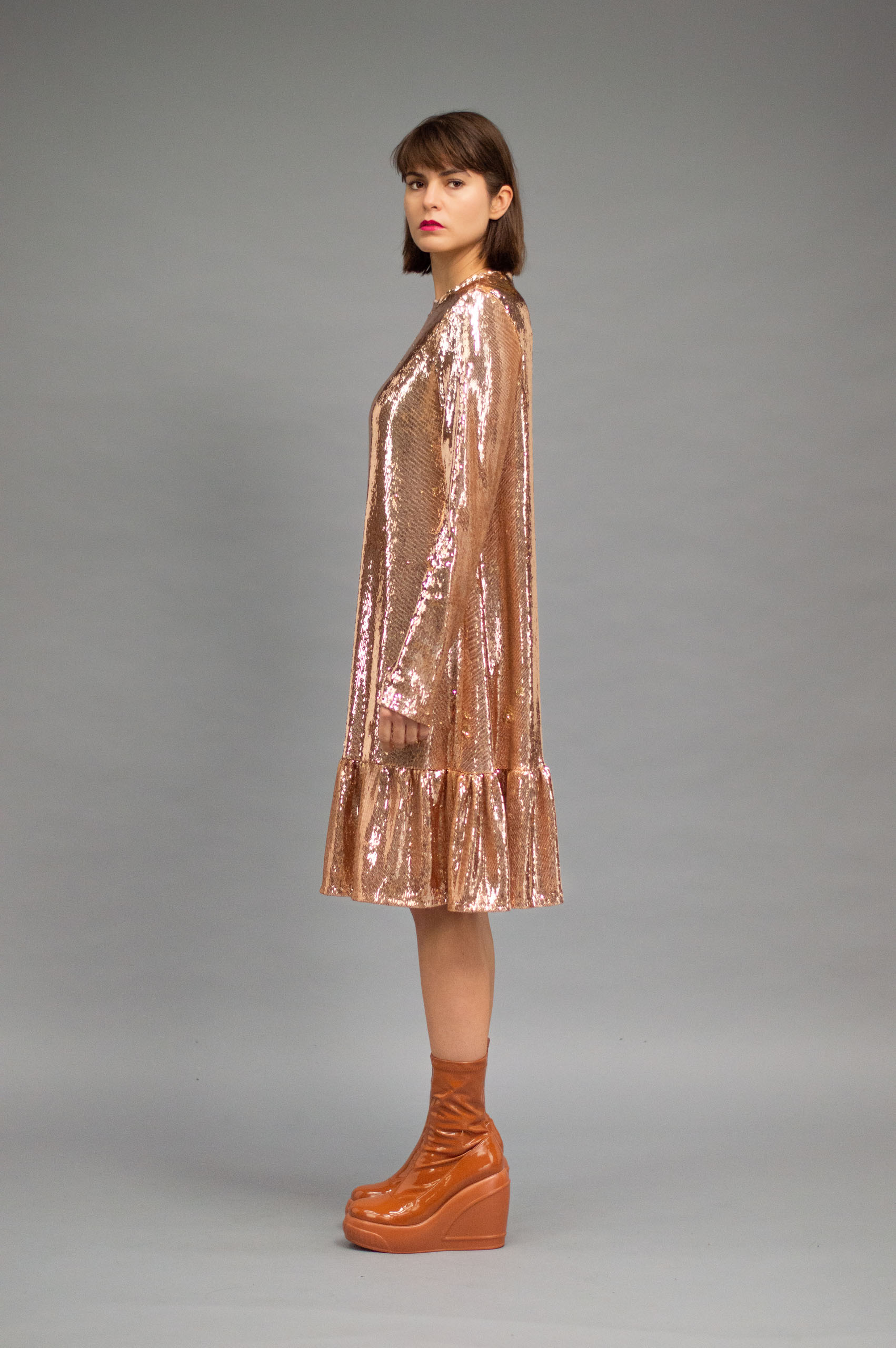 jkh-golddress-3 JKH gold sequin dress with ruffles