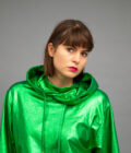 JKH identity metallic green hoodie