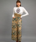 JKH wide helena trousers with green print