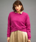 JKH identtiy hot pink wool sweater