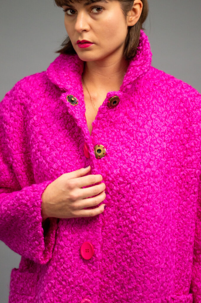 JKH identity magenta pink wool coat