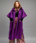 JKH identity purple rain poncho with ruffles