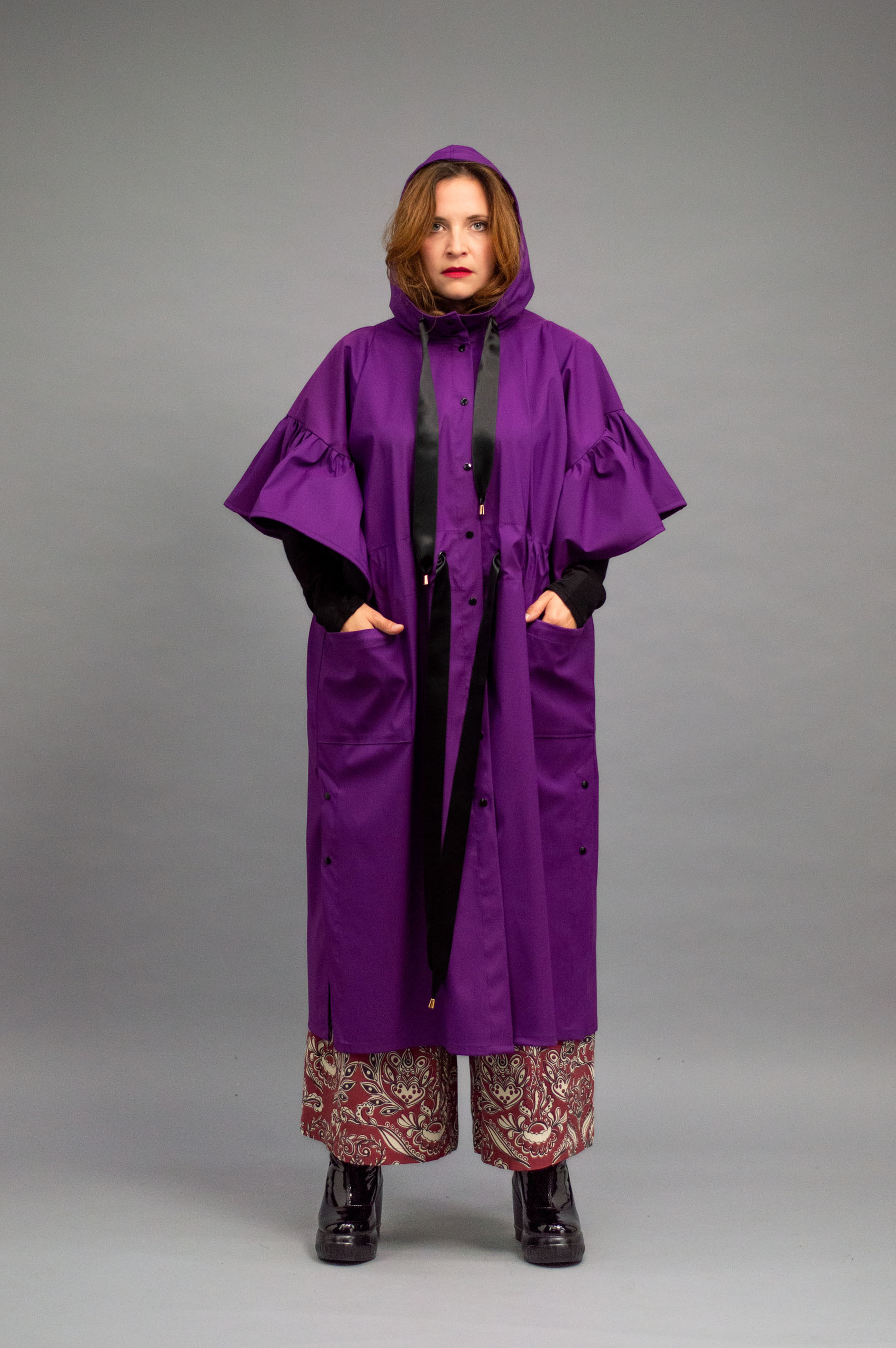 jkh-purpleponcho-4 JKH identity purple rain poncho with ruffles