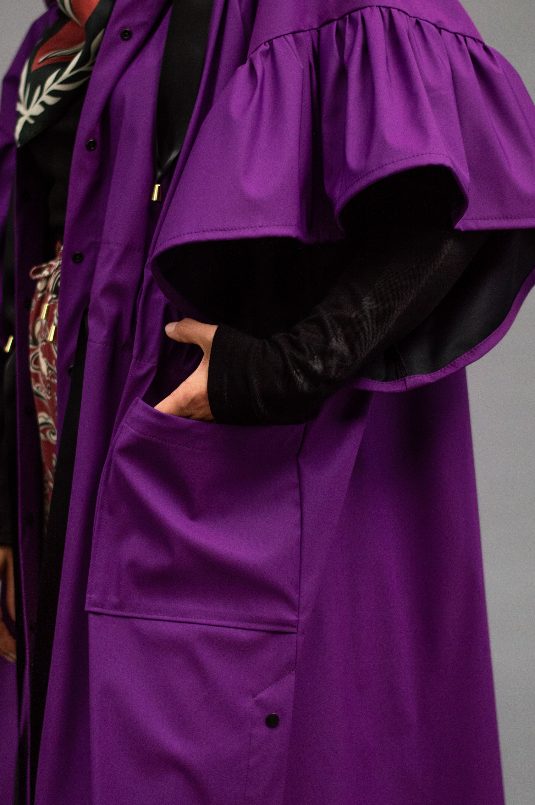 jkh-purpleponcho-6 JKH identity purple rain poncho with ruffles