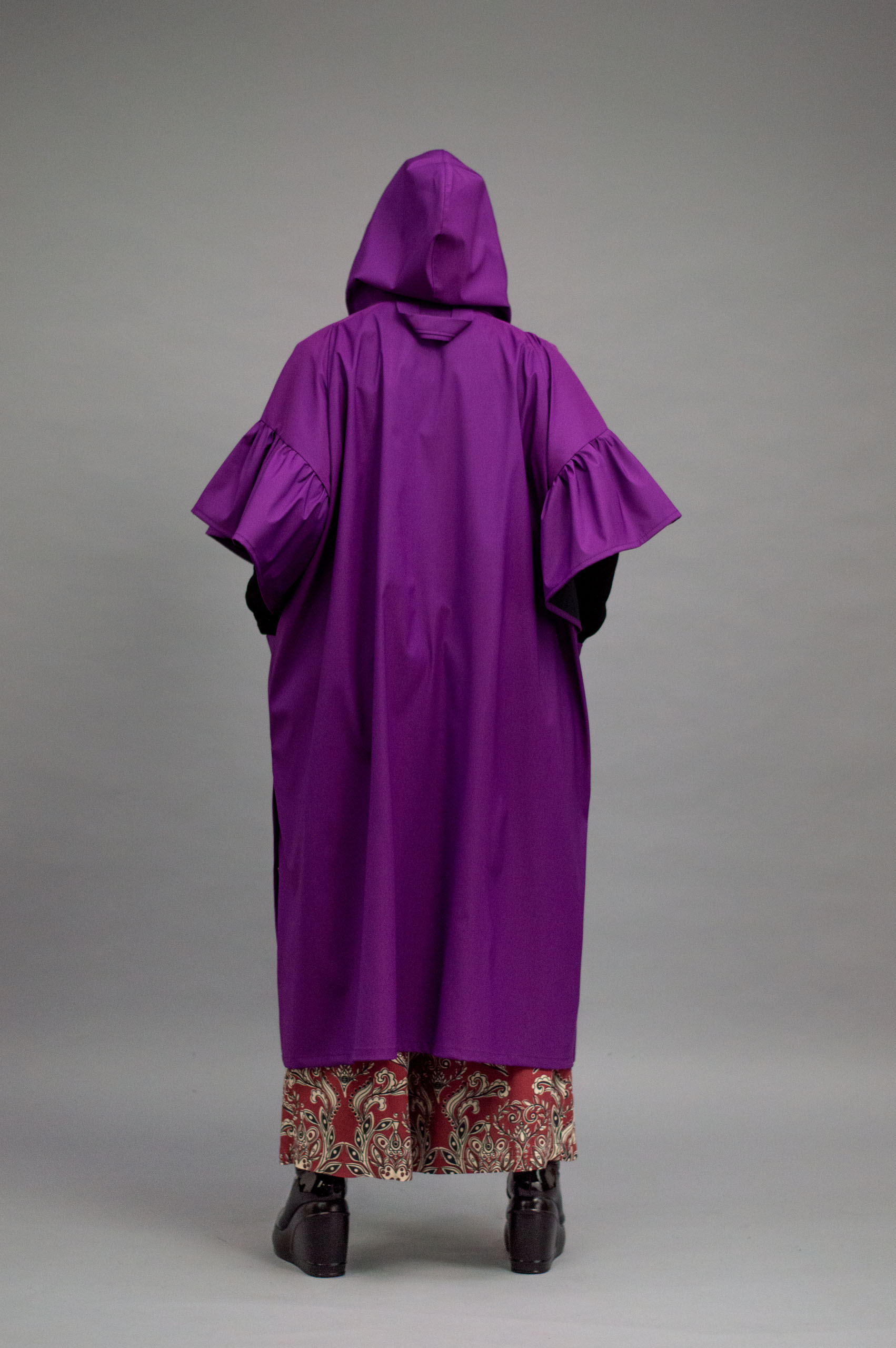 jkh-purpleponcho-8 JKH identity purple rain poncho with ruffles