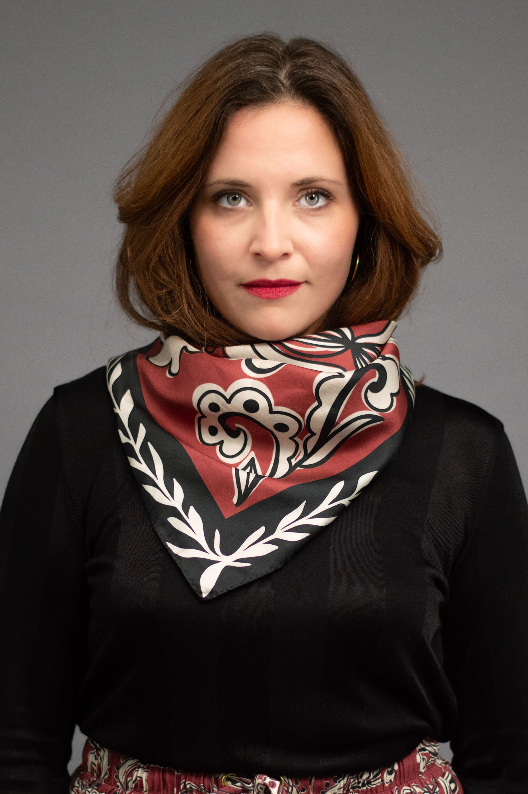 jkh-silkscarf-red-1 JKH identity silk scarf in red