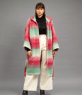 JKH identity stripe cardigan coat