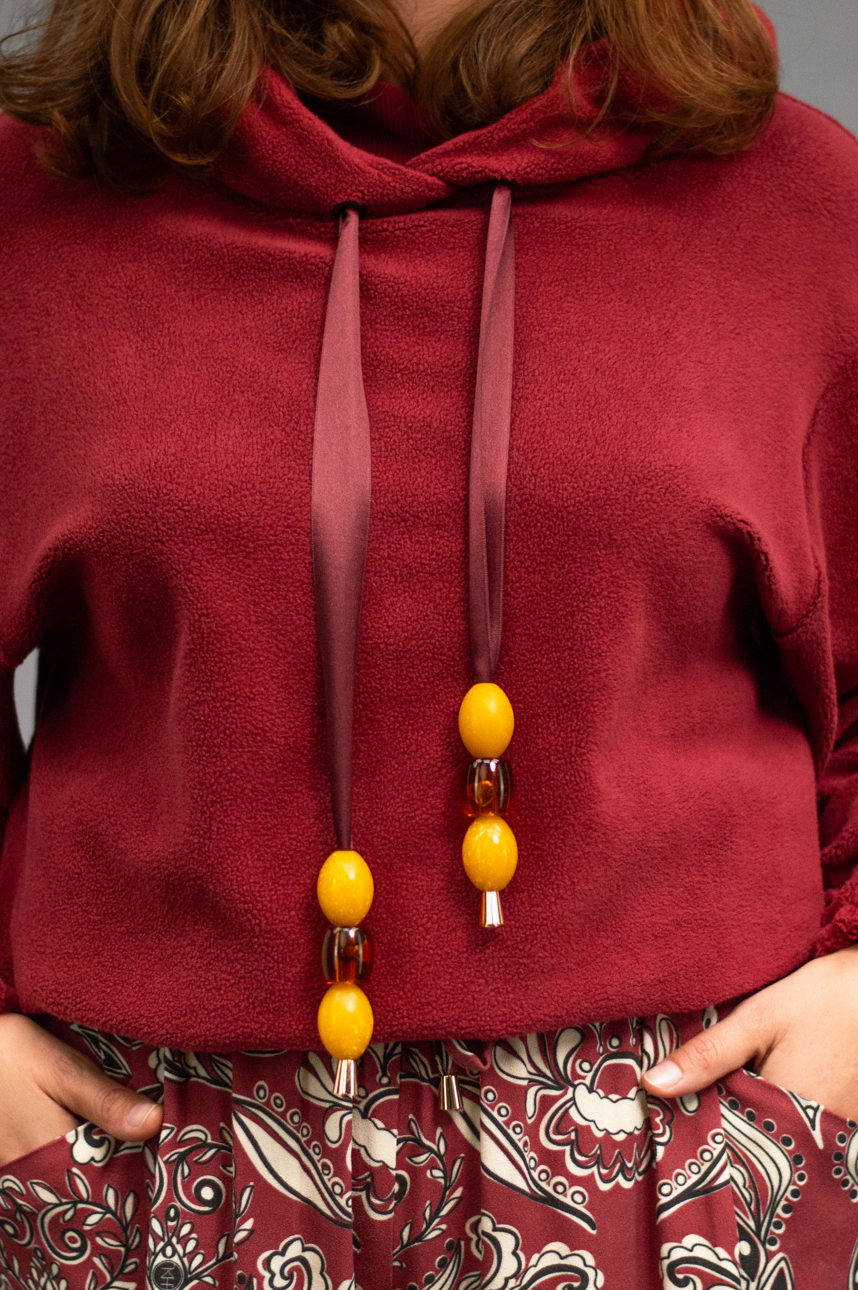 jkh-teddy-hoodie-2 JKH identity Red Teddy Hoodie With Embellishments