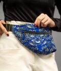 JKH identity blue belt bag with leather belt