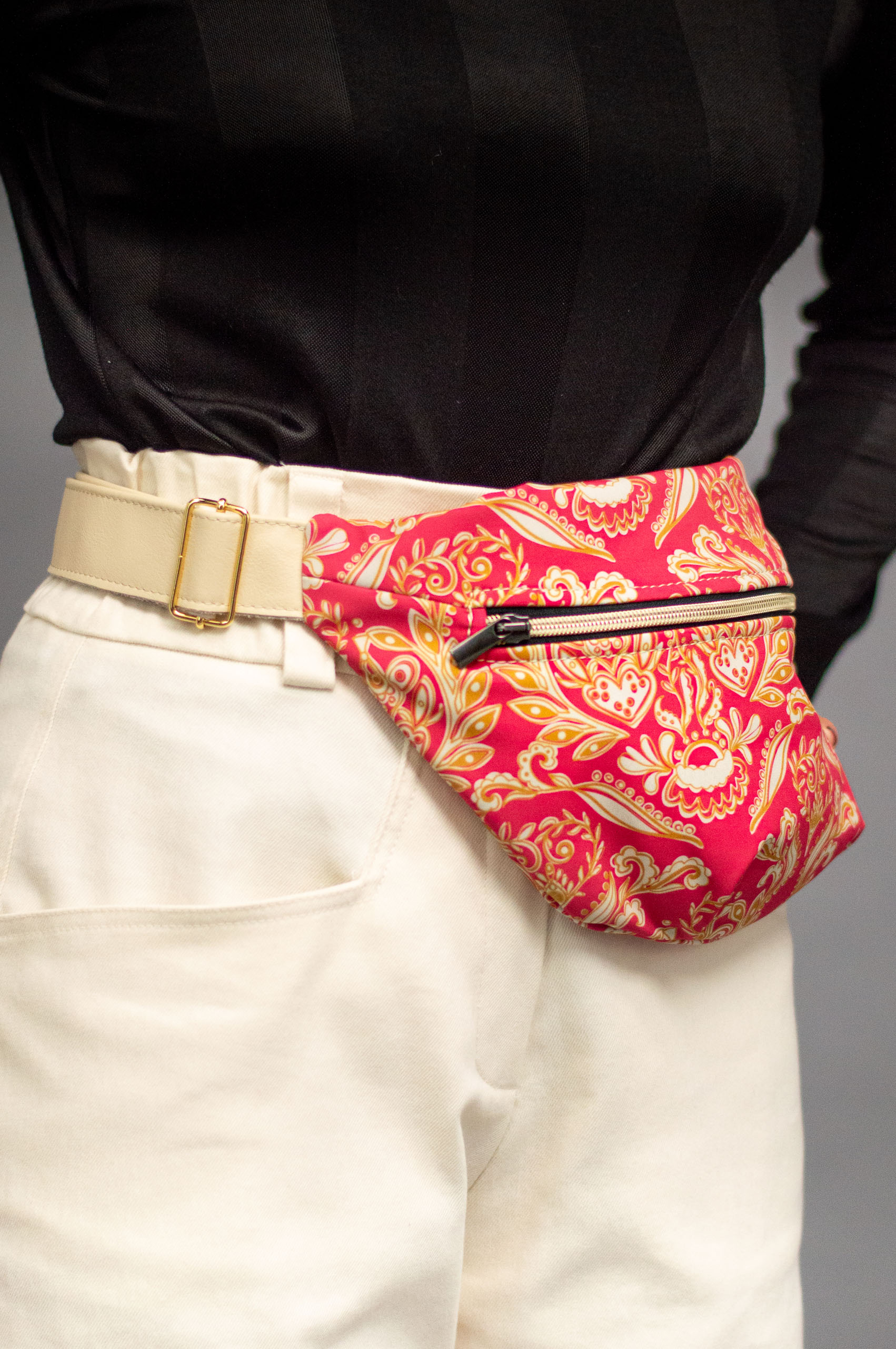 jkh-tosl-pink-1 JKH identity pink belt bag with leather belt