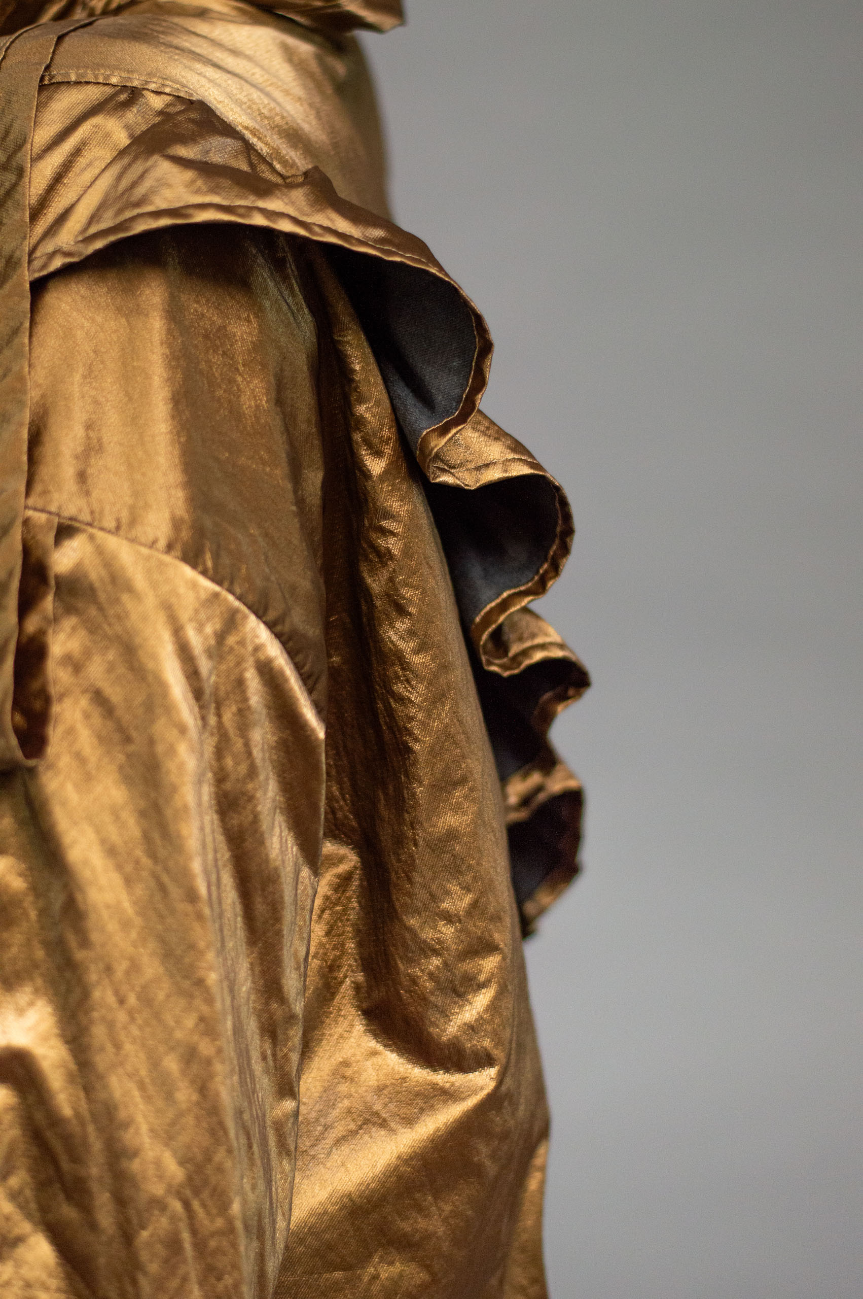 jkh-trench-gold-07 JKH identity gold trench coat with ruffles