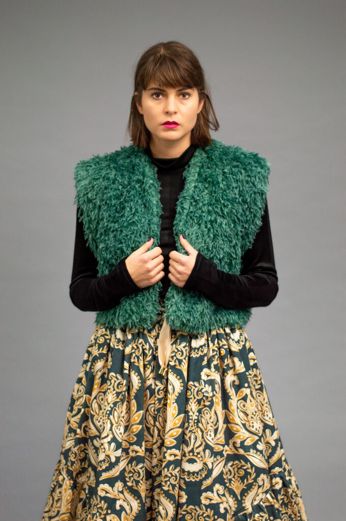 JKH identity fluffy vest