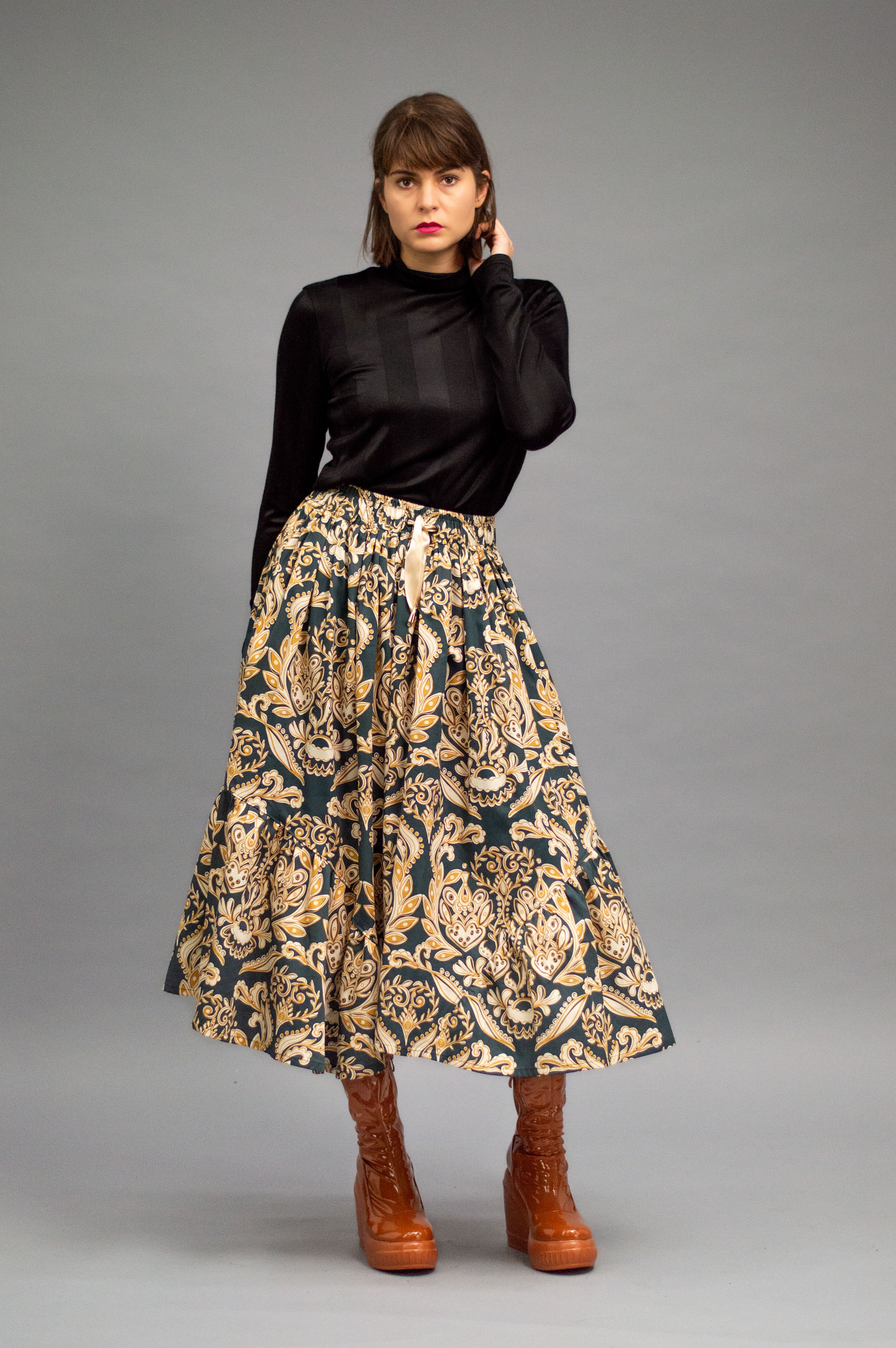 jkh-volumeskirt-green-2 JKH identity full printed skirt Julia Kaja Hrovat