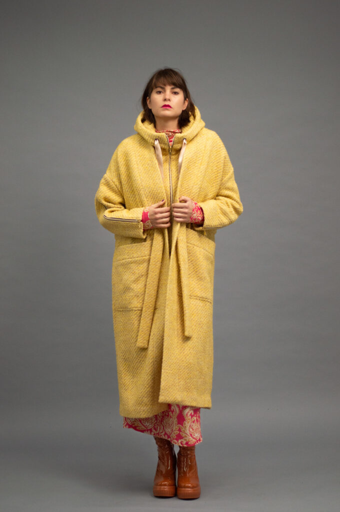 JKH identity kimono style winter coat