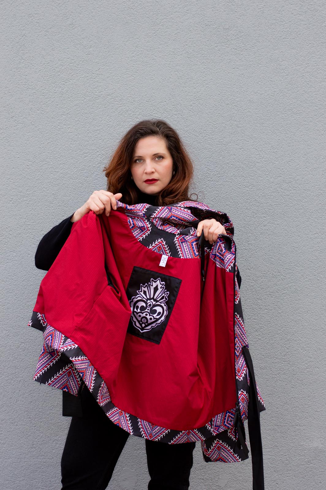 Cotton Gabardine Parka Jacket Heritage Print - Image 12